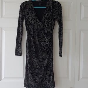 Elegant Black and Silver Women's Dress